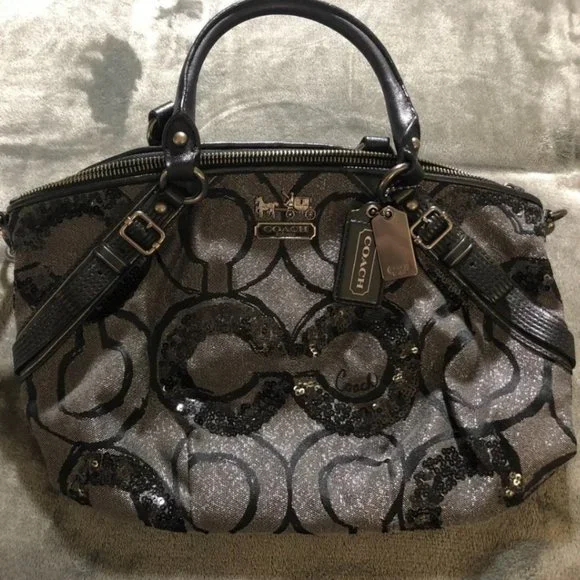 Coach Black Sequin and Sparkly Purse